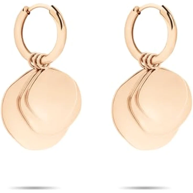 Liebeskind Berlin Creole LJ-1666-E-14, Edelstahl mit IP Roségold-Finish, 1,4 cm, Schanierverschluss – Bild 1