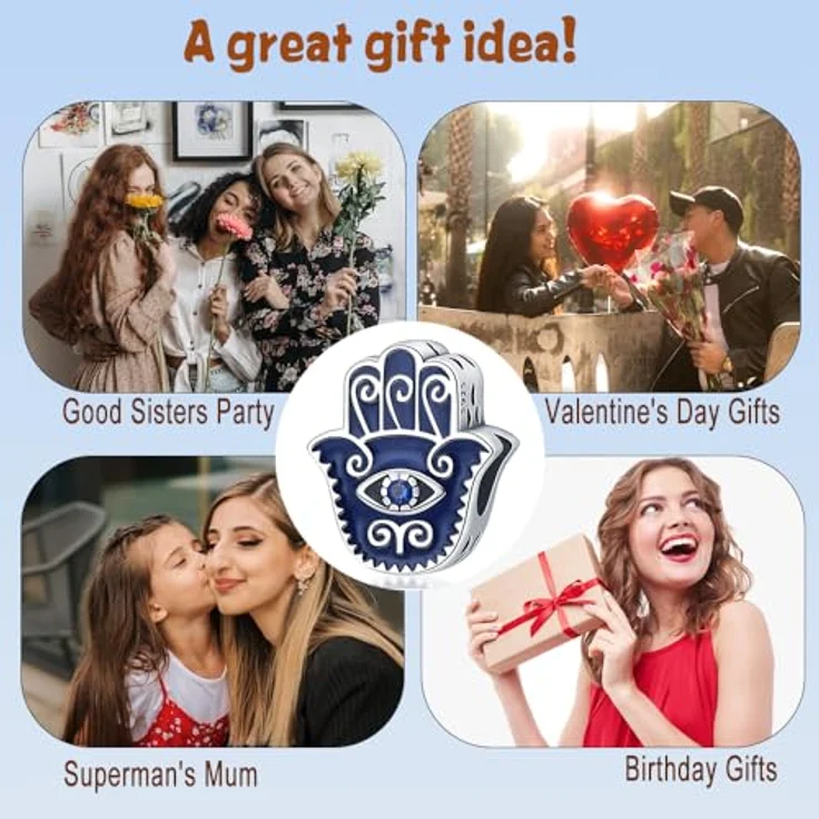 HappyStar 925 Sterling Silber I LOVE MOM Charm, Dangle Anhänger passend für Pandora Armbänder mit 5A-Zirkonen, ideales Geschenk zum Muttertag – Bild 5