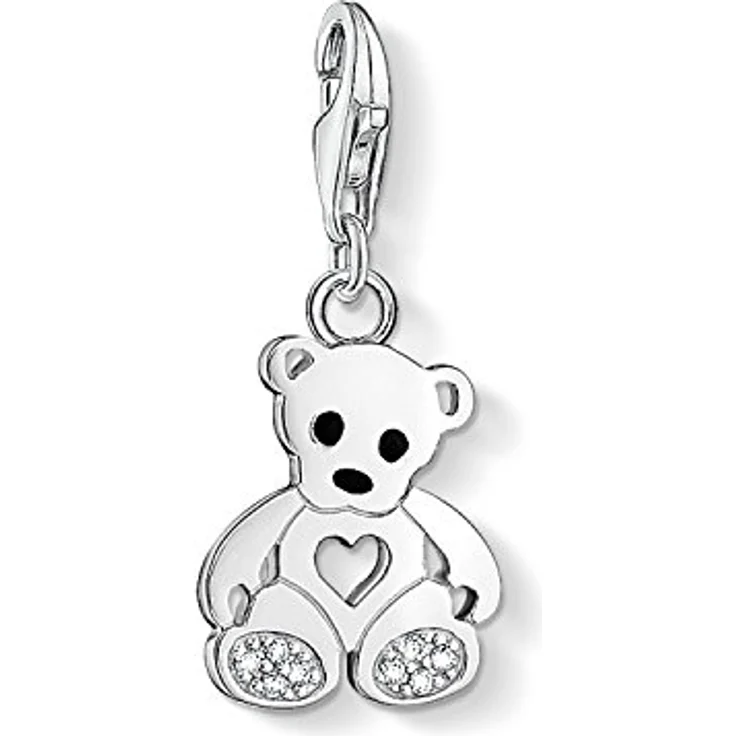 Thomas Sabo Charm-Anhänger Teddybär Charm Club, 925 Sterling Silber mit Karabinerhaken – Bild 1