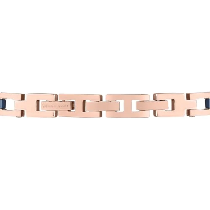 Maserati Armband JM422ATZ15, Edelstahl und Keramik in IP-Rosé mit blauen Akzenten, markanter Dreizackverschluss – Bild 3