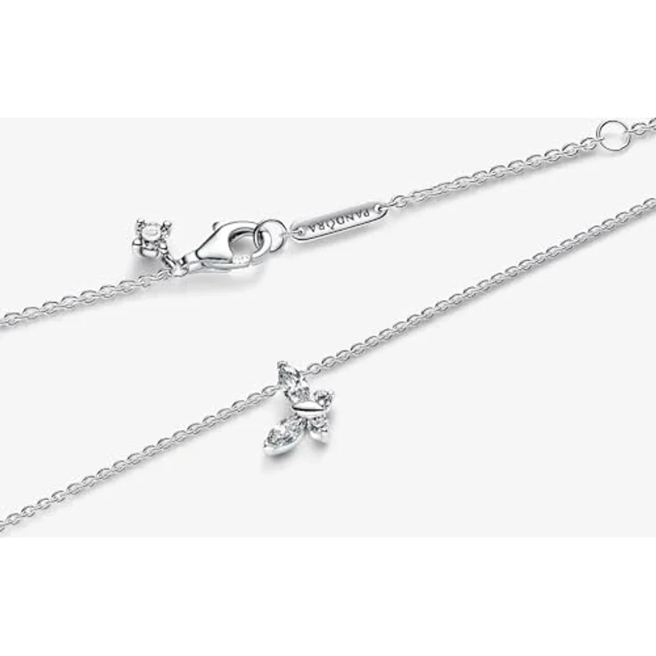 PANDORA Timeless Schmetterling Anhänger Halskette, Sterling Silber mit Zirkonia, verstellbare Länge 45 cm, 394266C01-45 – Bild 3