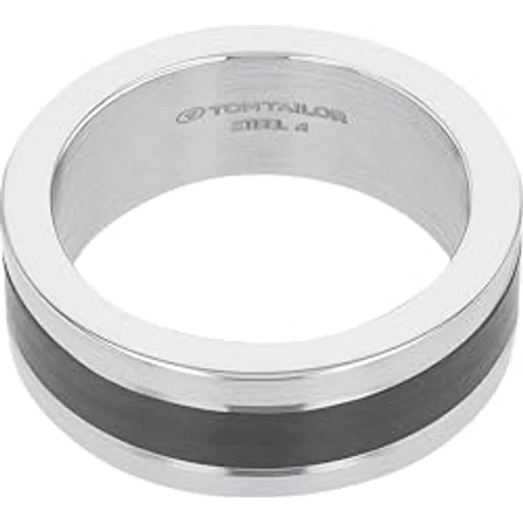 Tom Tailor Herrenring 8 mm, Edelstahl Bicolor, Geschenkidee in Schmuck Geschenk Box, Modell 2100665 – Bild 4