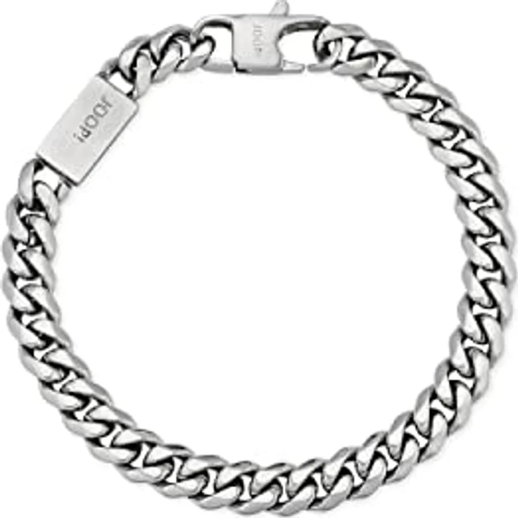 JOOP! Herren Armband Edelstahl, 21 cm, Silber, mit Karabinerverschluss, in Schmuck Geschenk Box, 2026989 – Bild 1