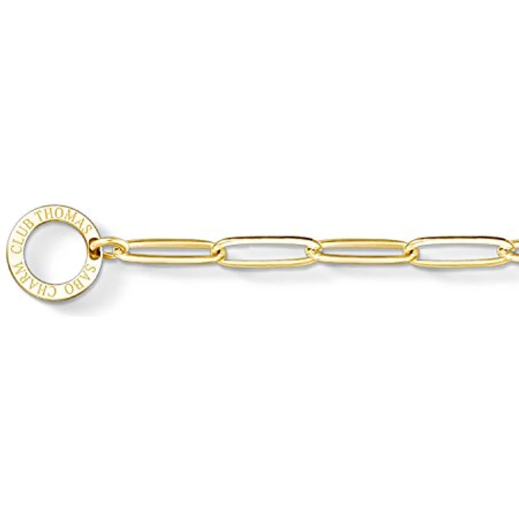 THOMAS SABO Charm-Armband Charm Club, 925 Sterling Silber, GOLD, individuell kombinierbare Charm-Anhänger, X0253-413-39 – Bild 2