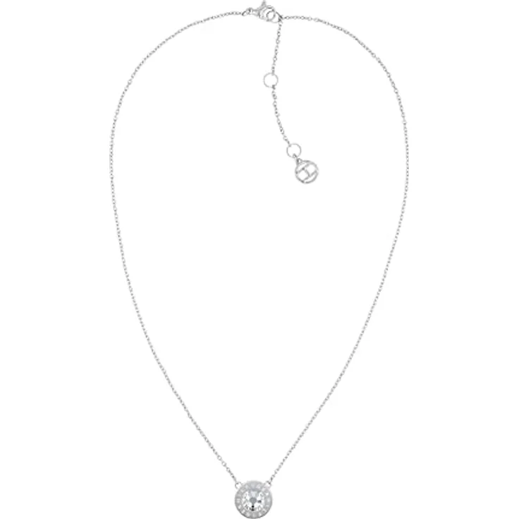 Tommy Hilfiger Jewelry Halskette mit Anhänger aus Edelstahl, verziert mit Kristall, 45 cm, Rotgold/Silber