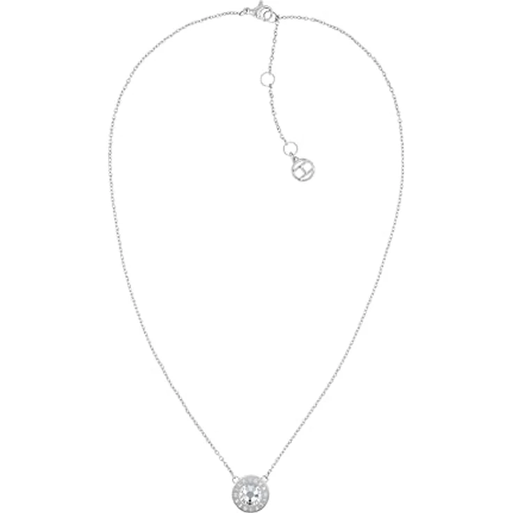 Tommy Hilfiger Jewelry Halskette mit Anhänger aus Edelstahl, verziert mit Kristall, 45 cm, Rotgold/Silber – Bild 1