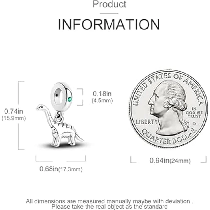 TINSLO Charm Anhänger 925 Sterling Silber, Zirkonia-Steine, kompatibel mit Pandora Armbändern und Halsketten, für Damen und Mädchen – Bild 5