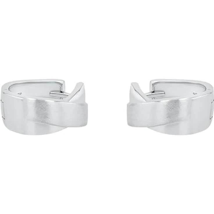 Amor Creolen 925 Sterling Silber Damen Ohrschmuck, 14 mm, matt-glänzend, mit Scharnierverschluss, in Schmuck Geschenk Box, 9906369 – Bild 3