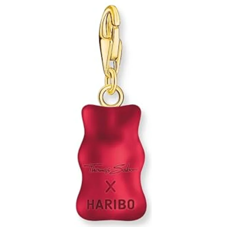 THOMAS SABO Charm-Einhänger Goldbär, mit Kristallglas, Teil der THOMAS SABO x HARIBO Kollektion – Bild 4