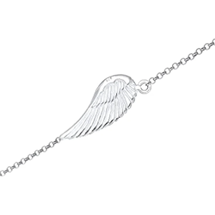 Elli Schutzengel Armband Damen, Flügel Symbol aus 925 Sterling Silber, 18 cm, hochglanzpoliert – Bild 3