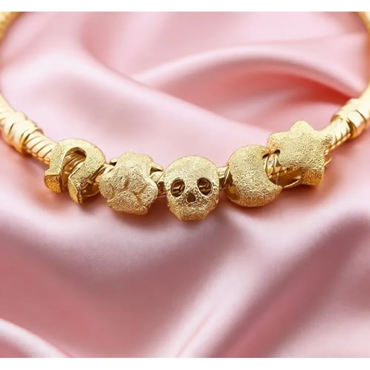 WEIMU Golden Charms 925 Sterling Silber Charm, Sonnenmotiv für Armband & Halskette, hypoallergen, geeignet für US und europäische Schmuckmarken – Bild 2