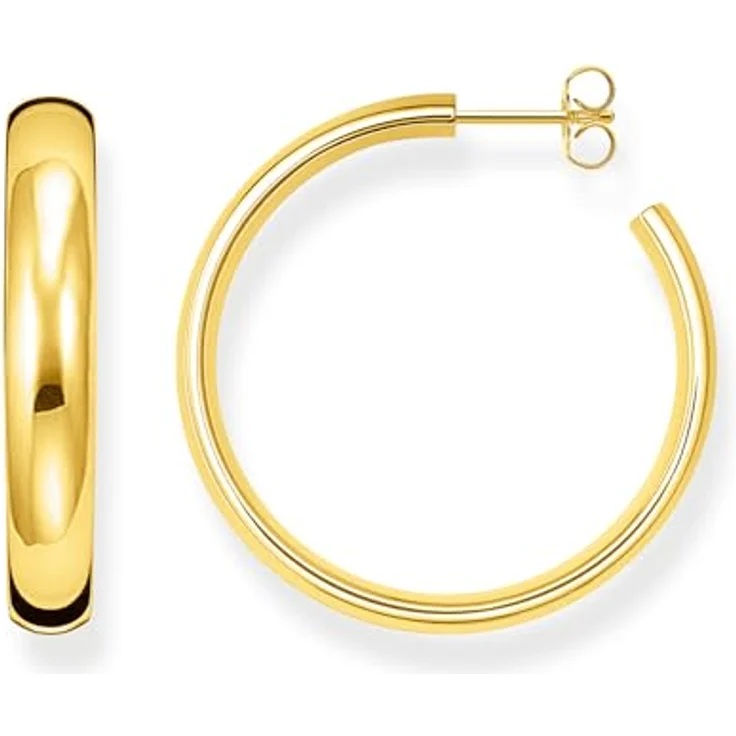 Thomas Sabo Creolen CR640-413-39, goldene Hoops aus Silber 925 mit abriebfester Vergoldung und polierter Oberfläche, praktischer Steckverschluss – Bild 1