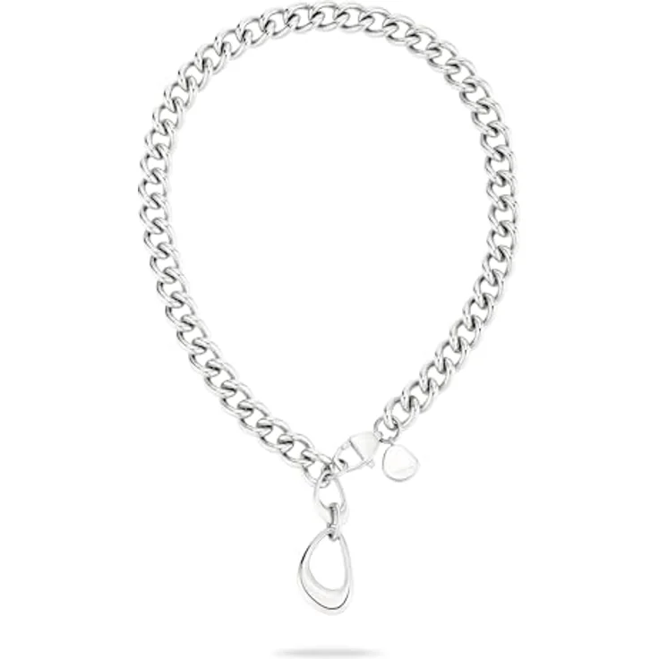 LIEBESKIND Halskette LJ-1428-N-45, Edelstahl silber, 45 cm mit Karabinerverschluss – Bild 2
