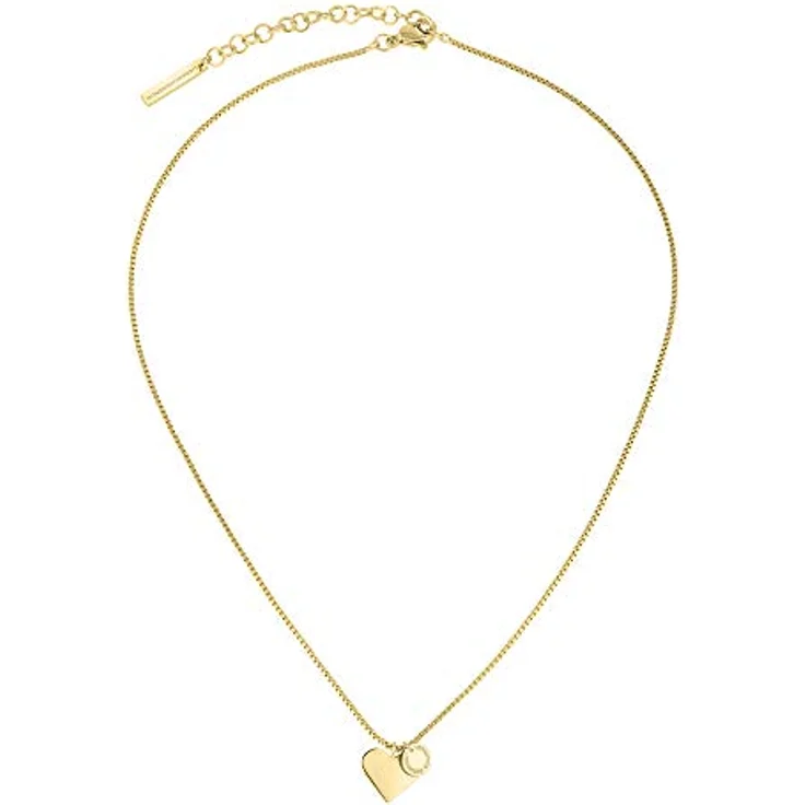 LIEBESKIND Berlin Halskette, 40-45 cm, polierter IP Gold Edelstahl mit Karabinerverschluss, Venezianerkette – Bild 2