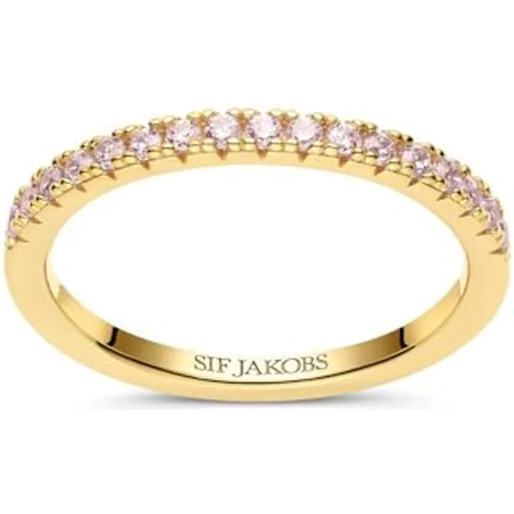 Sif Jakobs Ring Ellera, Damenring aus 925 Sterling Silber mit 18K Vergoldung und rosafarbenem Farbverlauf, Größe 58