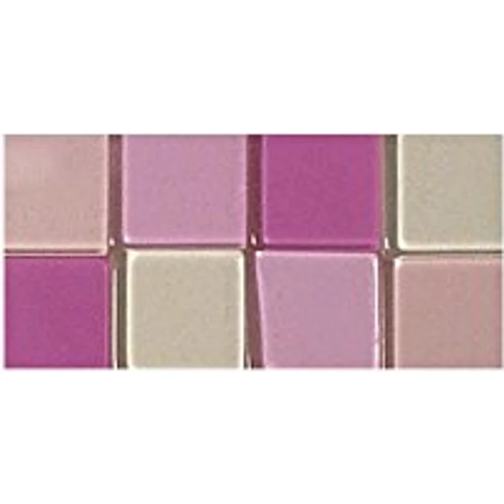 Rayher Acryl Mosaik, quadratische Kunststoffsteine in Rosétönen-Mischung, transparent, 1x1 cm, ca. 205 Stück, SB-Box 50g – Bild 3