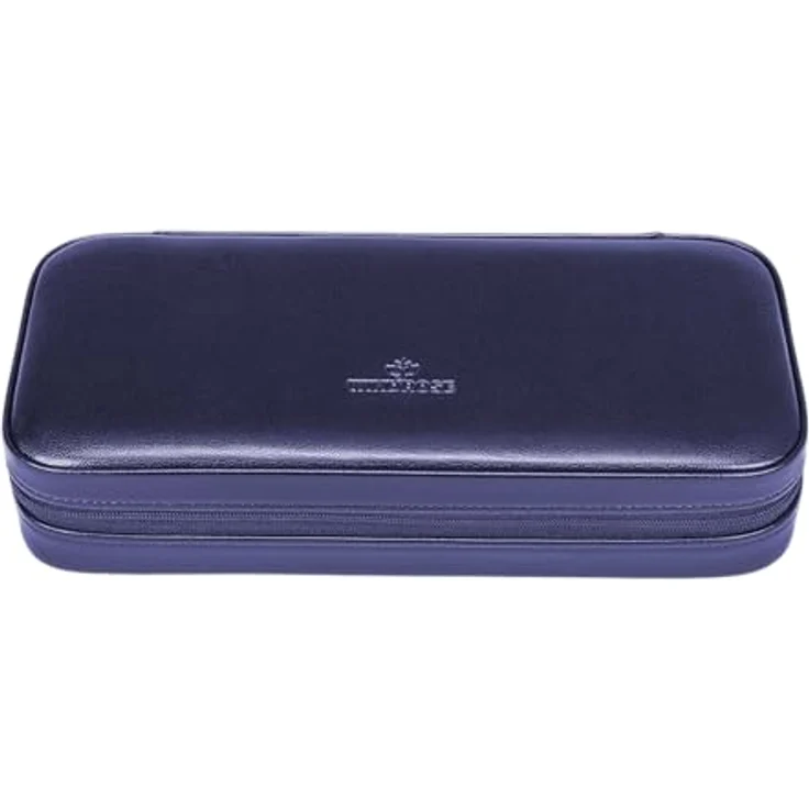 Windrose Charmbox Merino Moda, Schmuckkästchen aus feiner Lederoptik, dunkelblau, handgefertigt – Bild 2