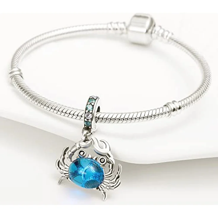 Pandach Damen Charm Anhänger 925 Sterling Silber, Zirkonia Beads für Armband und Halskette, Kompatibel mit europäischen Charms – Bild 2