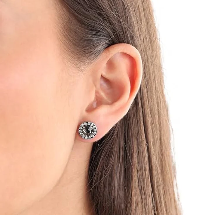 s.Oliver Ohrringe für Damen, Kristall von Swarovski im Edelstahl, 10x10 mm, silber, inklusive Geschenkbox – Bild 2