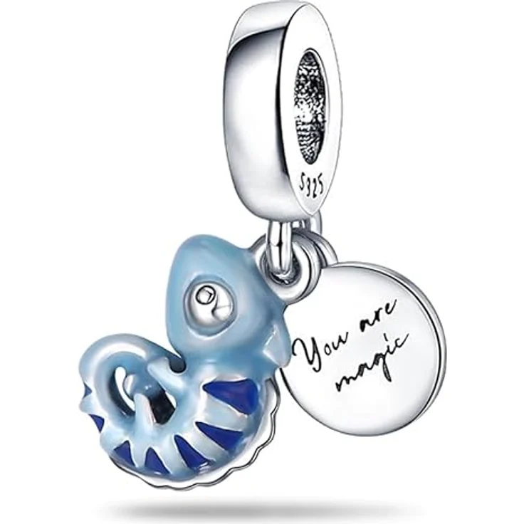 TINSLO Charm Anhänger Damen 925 Sterling Silber mit Zirkonia-Steinen, kompatibel mit Pandora Armbändern und europäischen Halsketten – Bild 1