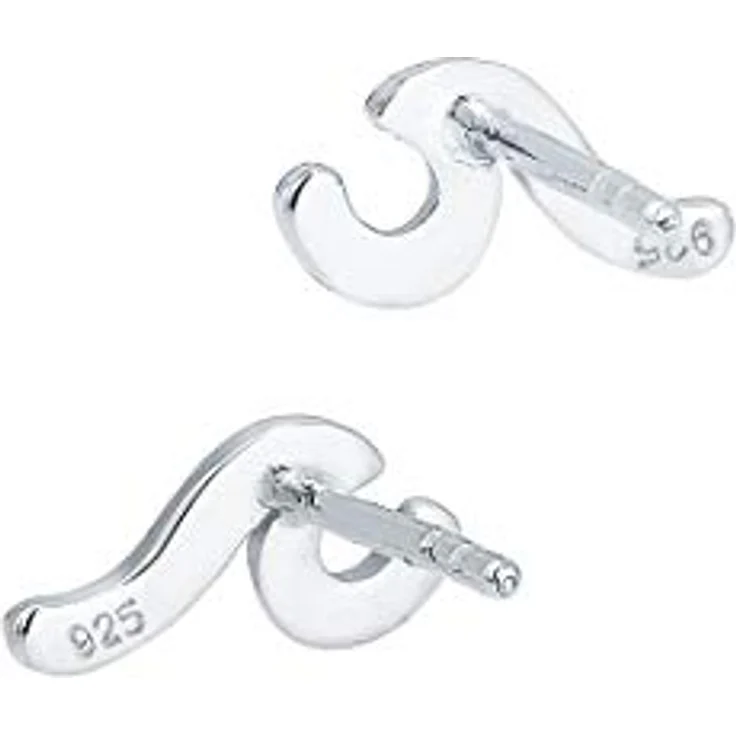 Elli Ohrringe Damen Ohrstecker Wellen, dezente 925 Sterling Silber Schmuckstücke, hochglanzpoliert und anlaufgeschützt – Bild 4