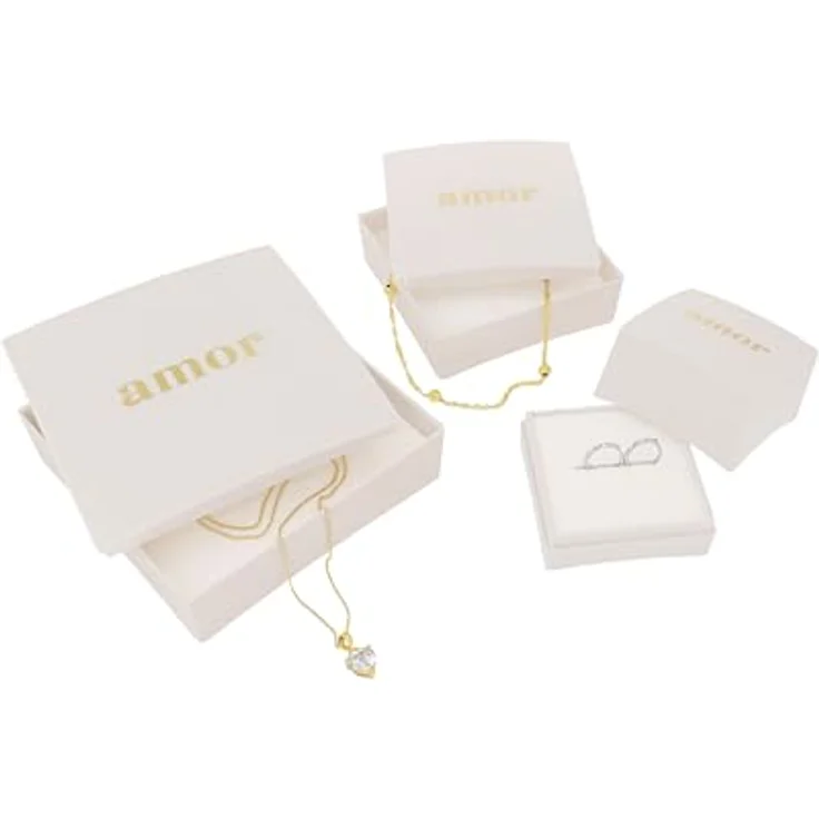 Amor Paar Ohrstecker, 375 Gelbgold, filigranes Design für Damen – Bild 6