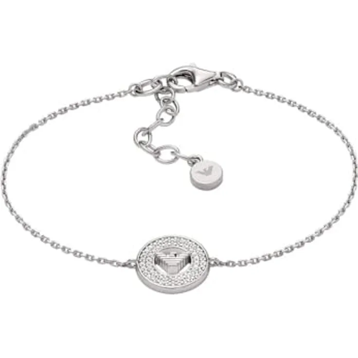 Emporio Armani Bransoletka Męska, Sterlingsilber, Silberfarben, Poliertes Finish, Karabinerverschluss, Axg0117040