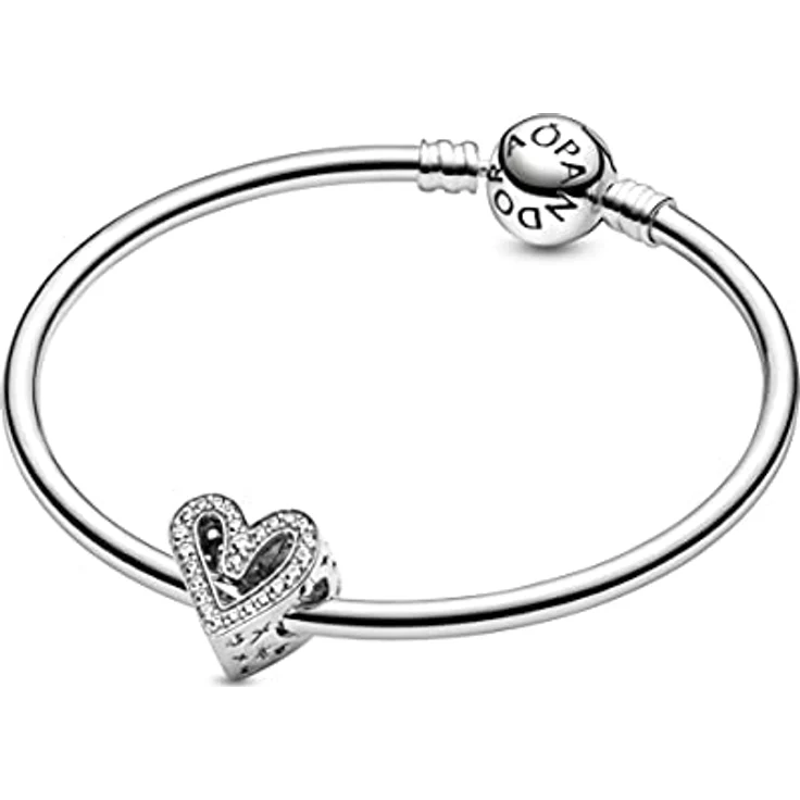 Pandora Charm Moments Funkelndes Freihand-Herz 798692C01, Charm-Anhänger mit funkelndem Design – Bild 5