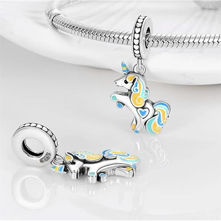 Pandach Charm Anhänger Damen, 925 Sterling Silber mit Zirkonia, kompatibel mit europäischen Armbändern und Halsketten, geeignet als Geschenk für Frauen und Mädchen – Bild 2