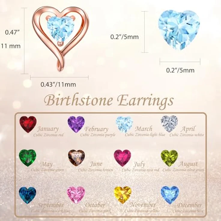 LAVUMO Herz Ohrstecker aus 925 Sterling Silber mit 5A Zirkonia, hypoallergen, in Weißgold, Gold und Roségold erhältlich, Geschenke für Frauen – Bild 5