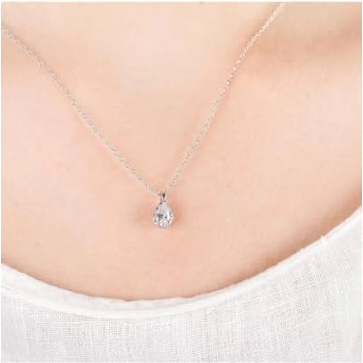 FAVS Damen-Kette 925er Silber mit 1 Zirkonia, zeitloses Schmuckstück, One Size – Bild 3