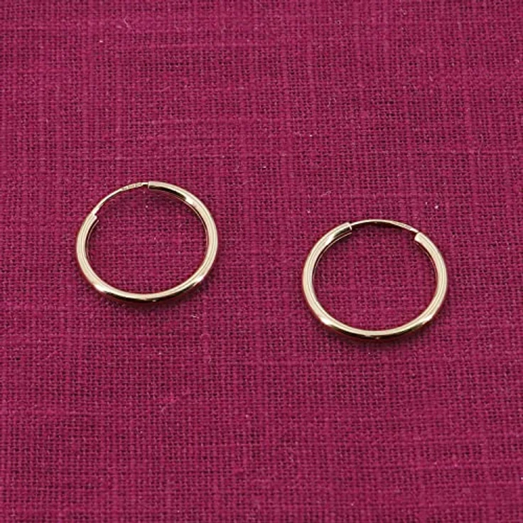 trendor Damen-Ohrringe Gold 333 / 8K Creolen, 2 mm Breite, Ø 20 mm, eleganter Ohrschmuck aus Echtgold, zeitlose Geschenkidee, 15174 – Bild 2