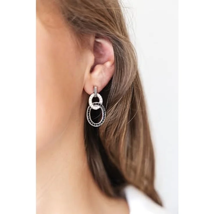 Celesta Damen Ohrringe 925/- Sterling Silber mit Zirkonia, 3,3cm glänzend, weiß, inkl. Etui – Bild 3