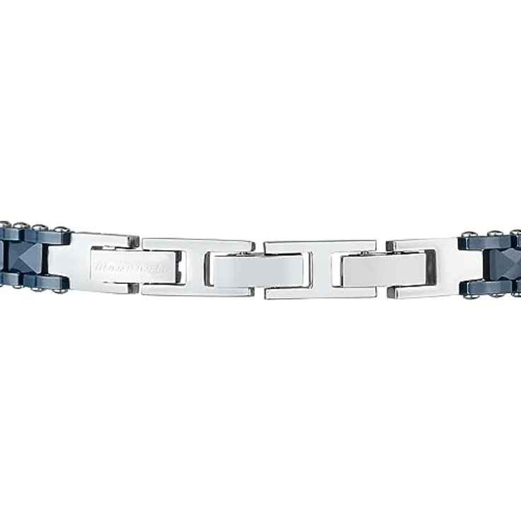 Maserati Ceramic Herren Armband aus Stahl und Keramik, IP blau, 21,5 cm mit Clip-Verschluss - JM422ATZ14 – Bild 3