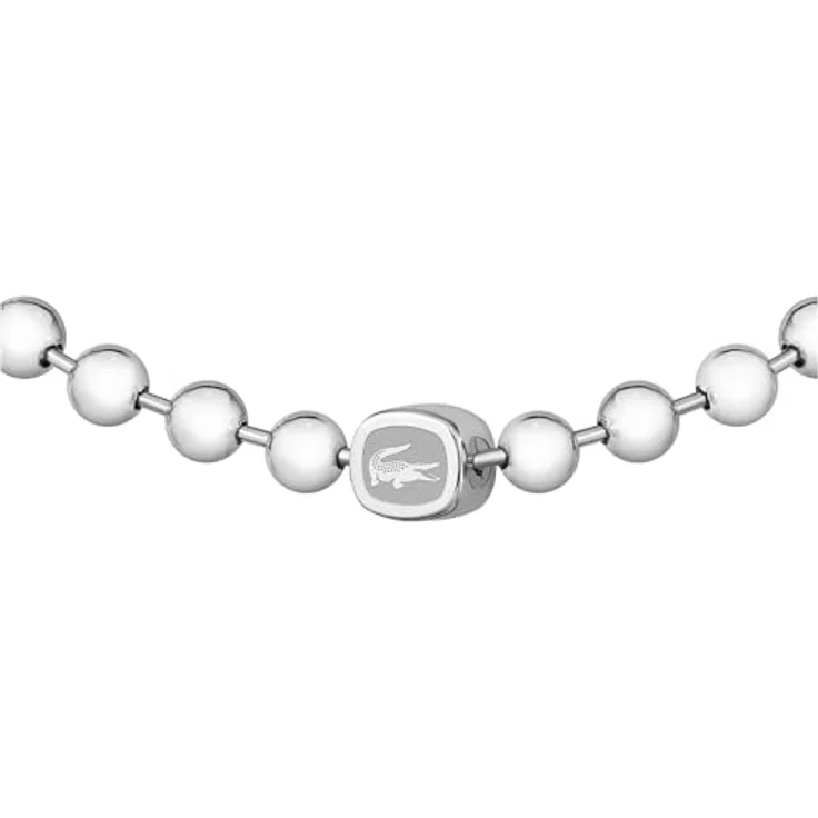 Lacoste Vigor Armband für Herren, Edelstahl mit Gelbgold und Krokodilstationen, 190mm Innenumfang – Bild 2