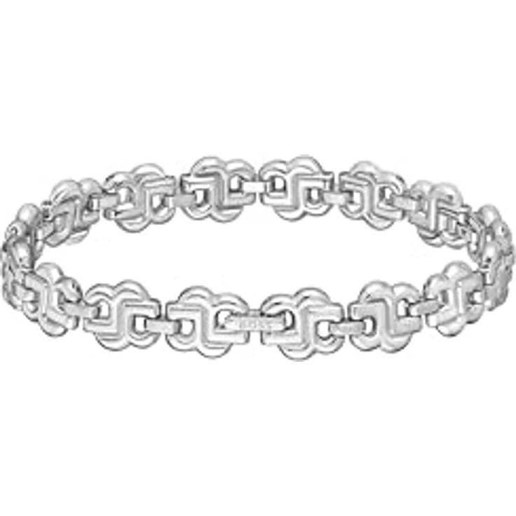 BOSS DOUBLE B STRAND Damen-Armband aus Edelstahl mit Doppel-B Charms, 172 mm lang, Klappverschluss mit graviertem Logo – Bild 2