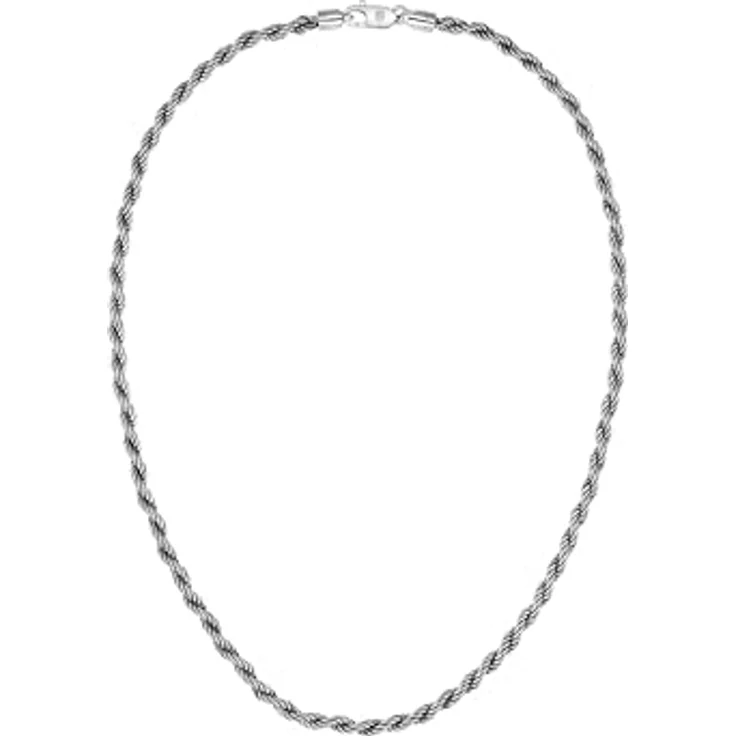BOSS Jewelry MYLES Herren Gliederhalskette aus Edelstahl mit Seilgeflecht, 55,8 cm, Karabinerverschluss – Bild 3