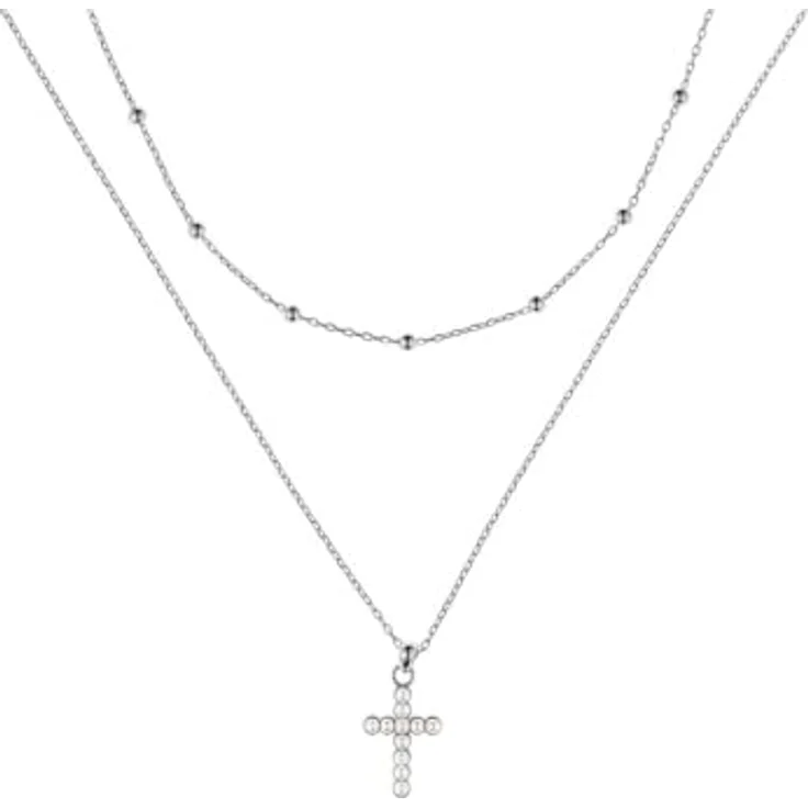 CHRIST Damen-Kette 925er Silber, recycelter Muschelkern, One Size, Silber – Bild 1