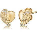 Engelsrufer Paar Ohrstecker Little magic HERZFLÜGEL, mit Zirkonia (synth), in Herzform und funkelndem Design
