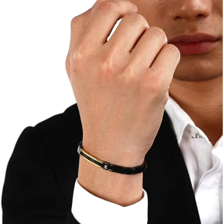 Maserati Herrenarmband JM224ATZ35, Stahl und Keramik, 21,5 cm mit Dreizack-Emblem und Schmuckverschluss – Bild 5