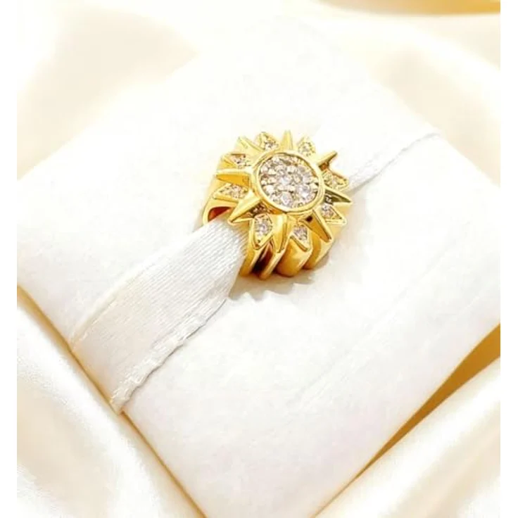 WEIMU Golden Charms 925 Sterling Silber Charm "Die goldene Sonne", hypoallergen, passend für Armbänder & Halsketten – Bild 4