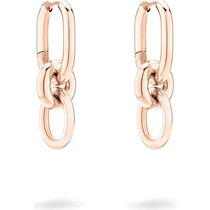 Liebeskind Creolen LJ-1510-E-28, Roségold Edelstahl Ohrringe mit IP-Goldbeschichtung und Klappverschluss – Bild 1