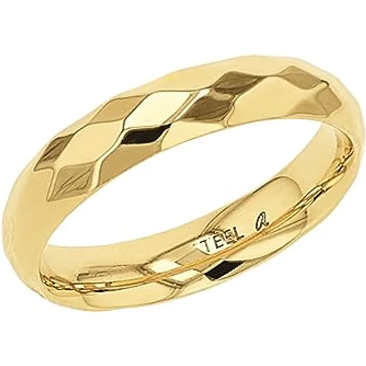 Amor Unisex Ring Edelstahl, Gold, auffälliges Design, in Schmuck Geschenk Box, 2037335