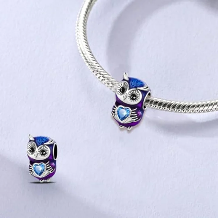 LNQOBU Silber 925 Charms Anhänger für Armbänder, kompatibel mit Pandora, inklusive bunte Spacer Beads, Geschenkverpackung – Bild 4
