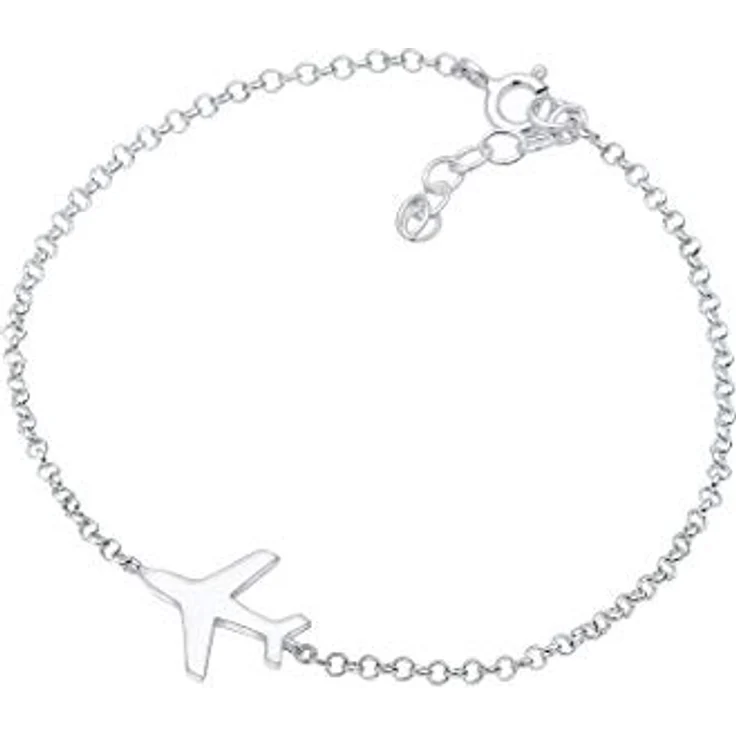 Elli Armband Damen Flugzeug Travel Reise, 925 Sterling Silber, filigranes Design, handgefertigt – Bild 2