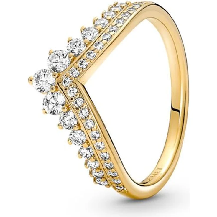 PANDORA SHINE Ring Timeless "Prinzessinnen Wünsche", 14k gelbvergoldet, Zirkonia, Größe 48 – Bild 1