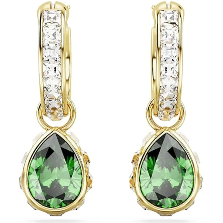 Swarovski Ohrstecker Chroma 5662922, vergoldete Creolen mit Swarovski-Kristall, 2 cm – Bild 2