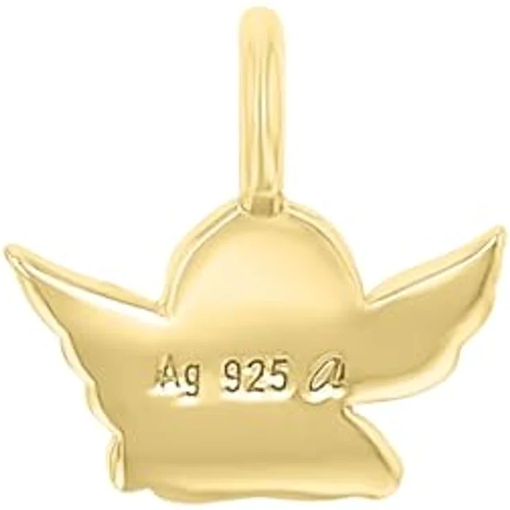 Amor Damen Motivanhänger "Engel", 925 Sterling Silber, gold, 1 cm, kommt in Schmuck Geschenk Box, 2039031 – Bild 3