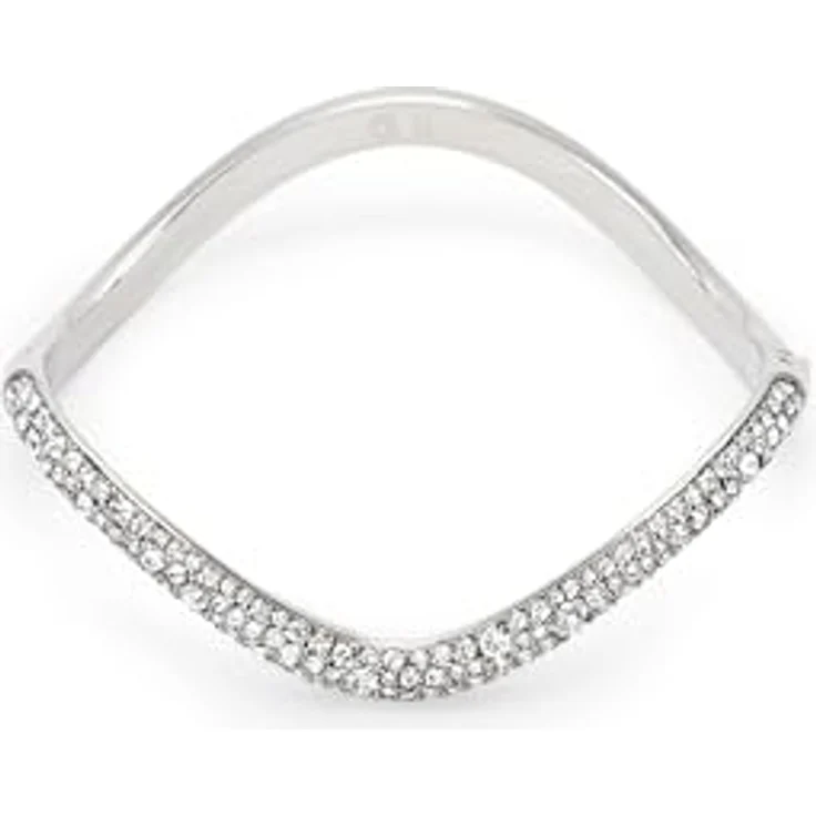 Swarovski Sublima Armreif, Rhodiniertes Armband mit Strahlenden Kristallen im Rundschliff, Weiß – Bild 1