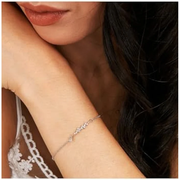 FAVS Damen-Armband 925er Silber mit 14 Zirkonia, One Size – Bild 4